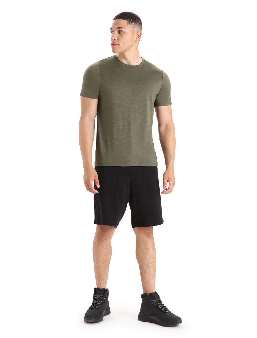 Men's Icebreaker Merino Shifter Shorts Black | CA 1839HAPK